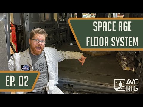 Space Age Floor Install | AVC Shop Van 2025 Build EP. 2 | 2023 Ford Transit 148 LB | Van Life Camper