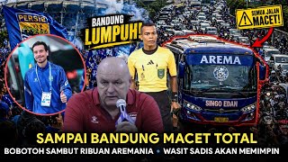 Download lagu BANDUNG MACET TOTAL! 😱 Bobotoh Sambut Ribuan Aremania❗ Wasit Candra Bikin Panas🔥Bojan Wapada Nama  mp3