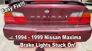 1994 - 1999 Nissan Maxima - Brake Lights Stuck On - Pedal Stopper