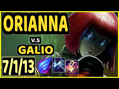 ORIANNA vs GALIO - 7/1/13 KDA MID GAMEPLAY - NA Ranked GRANDMASTER
