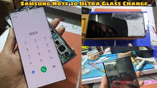 Samsung Note 20 Ultra 5G Broken Glass Restoration || Note 20 Ultra Front Glass Change
