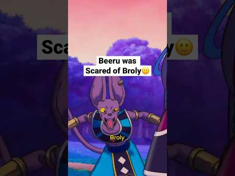 Lord Beeru was scared of Broly.🙂😈. #anime #recommended #shorts