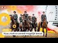 Paarden oefenen voor Prinsjesdag op het strand van Scheveningen