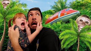 LOST in the JUNGLE!!  messy toy room play pretend with Adley &amp; Dad! wild pets! neighbor won’t wakeup
