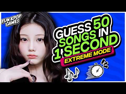 ⭐ CAN YOU GUESS 50 KPOP SONGS IN 1 SECOND: EXTREME MODE | KPOP QUIZ  - FUN KPOP GAMES 2025