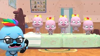 Download lagu five little monkeys jumping on the bed | LimeAndToys Nursery Rhymes & Kids Songs mp3