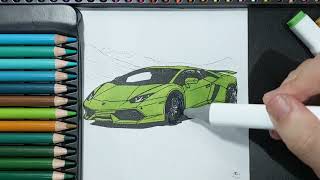 Lamborghini Coloring Pages  | Tutorial Coloring Lamborghini