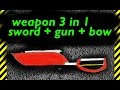 How To Make A Weapon 3 In 1 Sword Dagger A Gun And A Bow Made Of Paper