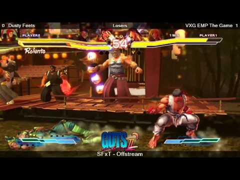 GUTS2 - SFxT - Dusty Feets (Rolento,M.Bison) Vs.  VXG EMP The Game (Ken,Ryu)