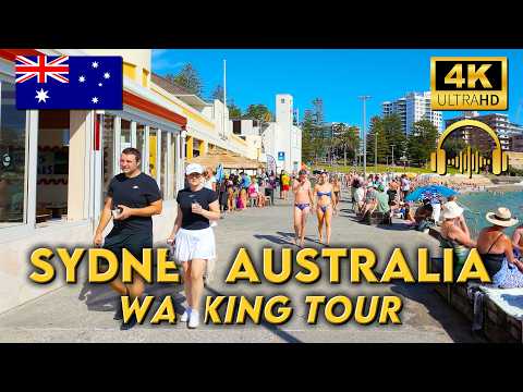 WALKING TOUR SYDNEY AUSTRALIA | Cronulla Beach is CHOCKERS! | 4KUHD | Binaural 🎧