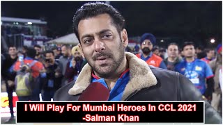 Salman Khan To Play For Mumbai Heroes In CCL 2021