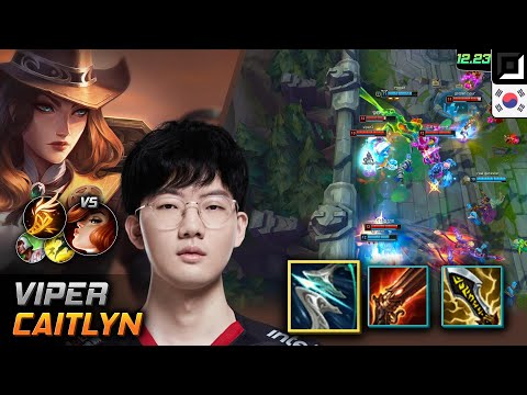 Viper Adc Caitlyn Build Galeforce Fleet Footwork - Viper Caitlyn Match Highlight - LOL KR 12.23