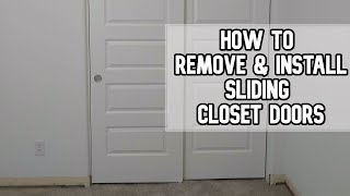 How to remove and install sliding closet doors DIY video #closetdoors #slidingdoors