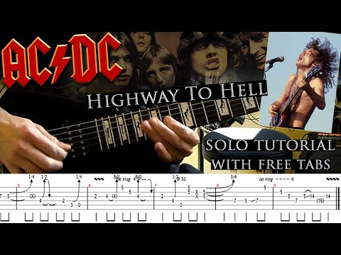 AC/DC - Highway To Hell guitar solo lesson (with tablatures and backing tracks)