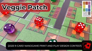 Playthrough | Veggie Patch (2025 9-Card Nanogame Print and Play Design Contest)
