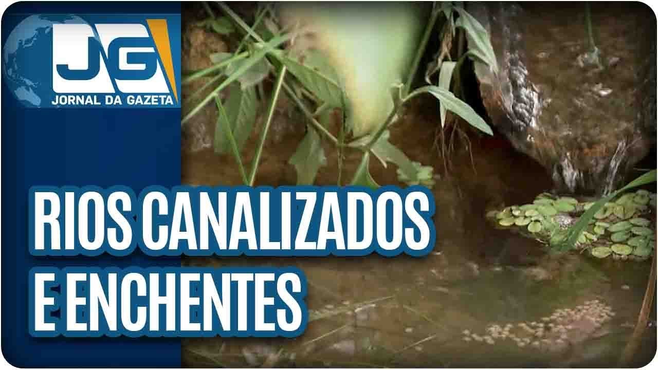 Rios canalizados contribuem para enchentes