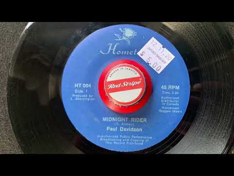 Paul Davidson - “Midnight Rider” (REGGAE VERSION 7”)