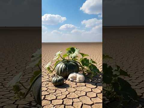 The puppy planted the pumpkin, but the gorilla pulled it out | #ai #pumpkin #puppy