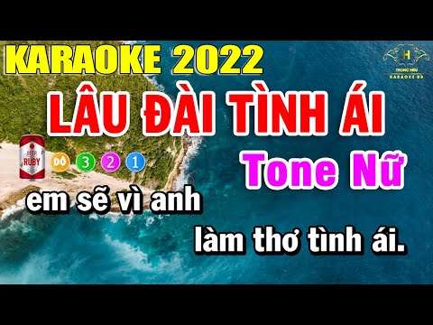 Lâu Đài Tình Ái Karaoke Tone Nữ Nhạc Sống | Trọng Hiếu