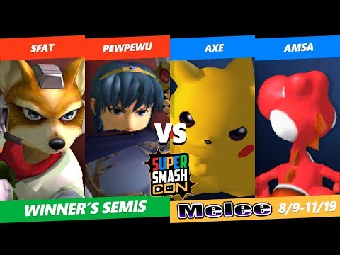 SSC 2019 SSBM Teams -  SFAT & PewPewU VS  Axe & aMSa - Smash Melee Winner's Semifinals