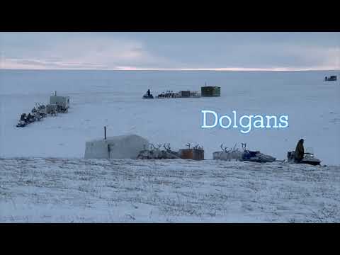 Nomadic Dolgans Artic Nomads transporting Wooden cabins
