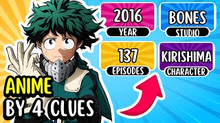 Anime Quiz: Can You GUESS the Anime by 4 clues?