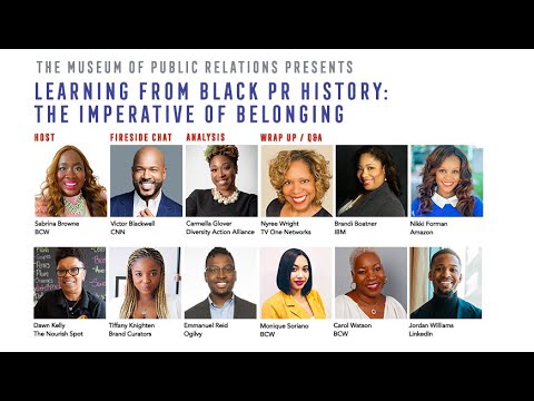Learning from Black PR History: The Imperative of Belonging 01 27 22