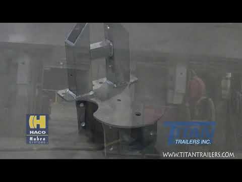 Mubea Systems - CNC machining center working at Titan Trailers Canada
