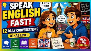12 Everyday English Dialogues | Easy A1–A2 Conversations in British English (Learn Fast!)