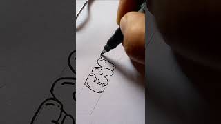 'faith' bubble letters.