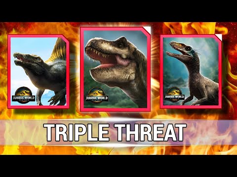 TRIPLE THREAT! Isle of Trials Season 3 + 👀 on VALLEY OF TITANS Arena || Jurassic World Alive 