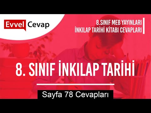8. Sınıf İnkılap Tarihi Meb Yayınları Ders Kitabı Cevapları Sayfa 78