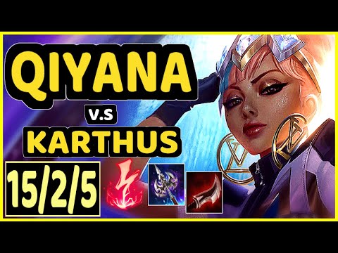 BABIP (QIYANA) vs KARTHUS - 15/2/5 KDA JUNGLE GAMEPLAY - OC Ranked DIAMOND