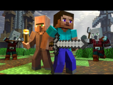 Minecraft Animation | Village Raid | Steve Life