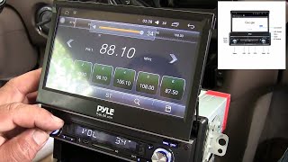 How to install Touchscreen Bluetooth Car Stereo with Flip Out Screen - 7 single Din Pyle