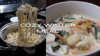 Olive Garden Chicken Gnocchi Soup & Chicken Fettuccine | Cozy Winter Dinner | vlogmas day 12