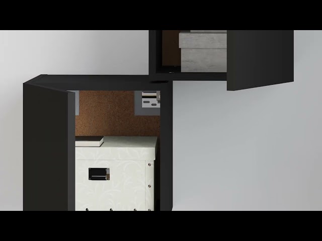 Video Teaser für 804485 vidaXL Wall Mounted TV Cabinets 2 pcs Black 30,5x30x30 cm