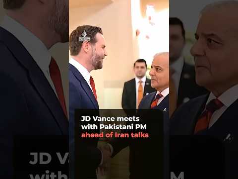 JD Vance meets with Pakistani PM ahead of Iran talks | AJ #shorts