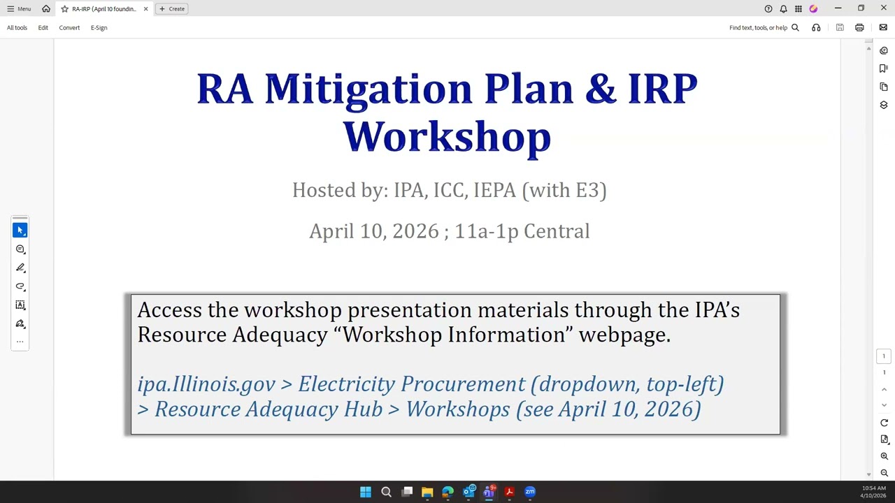 RA Mitigation Plan & IRP Workshop 2: Eligible Resources & Emissions