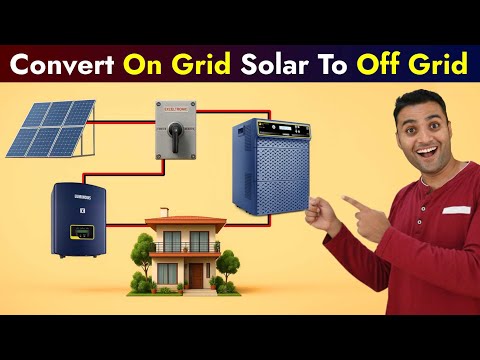 How To Convert On Grid Solar To Off Grid | On Grid Solar Power System | Off Grid Solar Power System