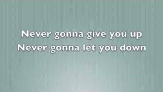 Never gonna give you up- Rick Astley LYRICS ON SCREEN