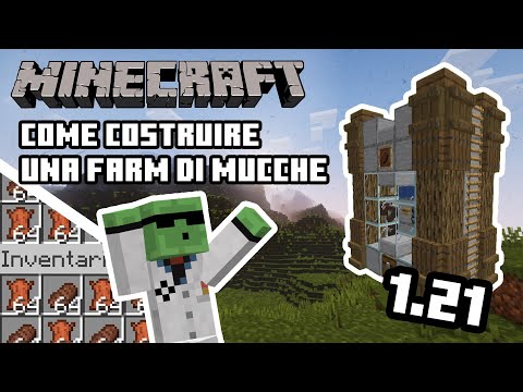 COME COSTRUIRE UNA FARM DI MUCCHE (funzionate) MINECRAFT JAVA 1.21