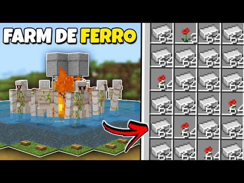 NOVA Farm de FERRO MAIS FÁCIL do Minecraft Bedrock 1.21