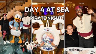 Pirate Night 🚢 14 Night Disney Wonder Cruise Adventure | Honolulu to Sydney Day 4 at Sea David Vogt!