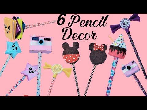 6 DIY Cute Pen Decor Ideas | Easy School Supplies | Pencil Topper Decor | Back To School
