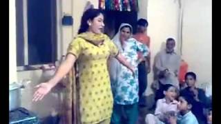 Kitchen dancing bold girl with in Pashto song home