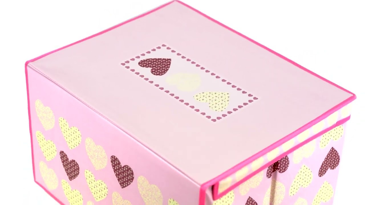 Pink Hearts Large Storage Box