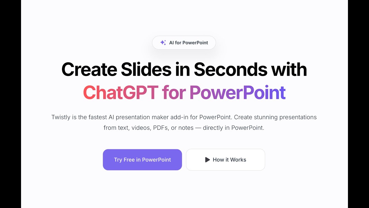 Twistly | Your ChatGPT for PowerPoint | Full PowerPoint Tour