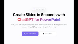 Twistly | PowerPoint 用 ChatGPT | PowerPoint の完全ツアー