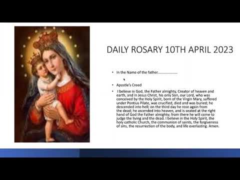 EASTER MONDAY JOYFUL MYSTERIES 10TH APRIL 2023